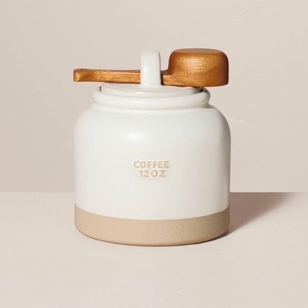 Hearth & Hand with Magnolia 12oz Stoneware Crock Coffee Canister with Scoop